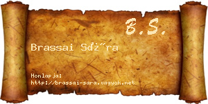 Brassai Sára névjegykártya