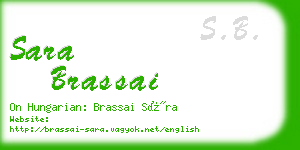 sara brassai business card